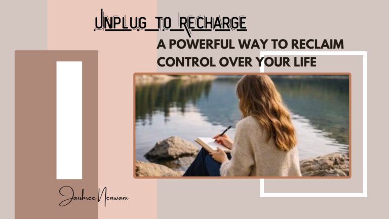 Unplug to Recharge - A Simple Yet Powerful Way to Reclaim Control Over Your Life
